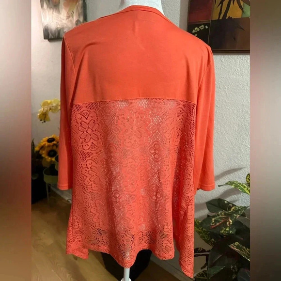 Bobbie Brooks orange blazer/cardigan size M - Picture 3 of 7